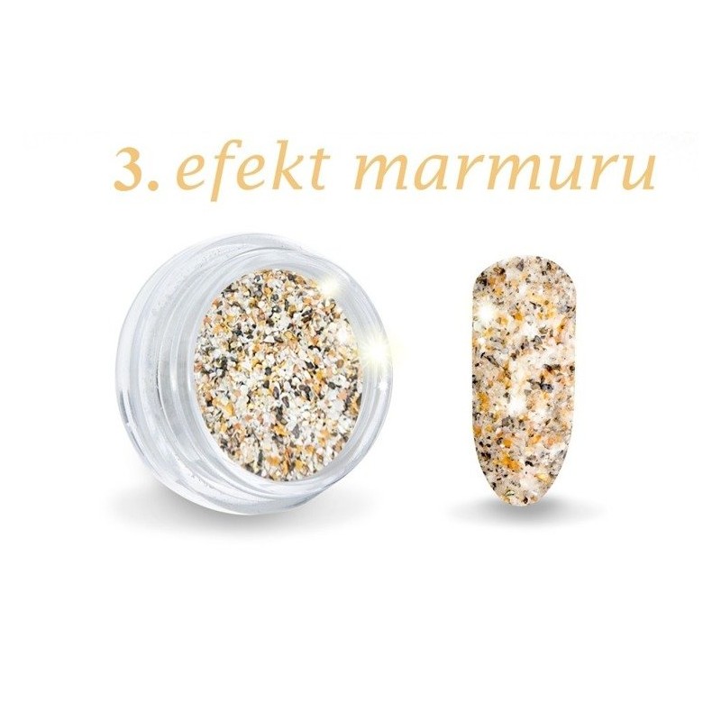 03 Marmuro dulkių efekto nagų dailės apdaila