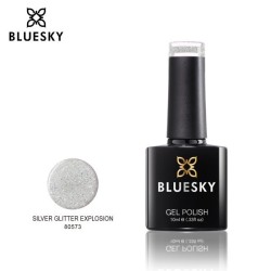 Bluesky gelinis lakas 80573 SILVER GLITTER EXPLOSION 10ml 10ml