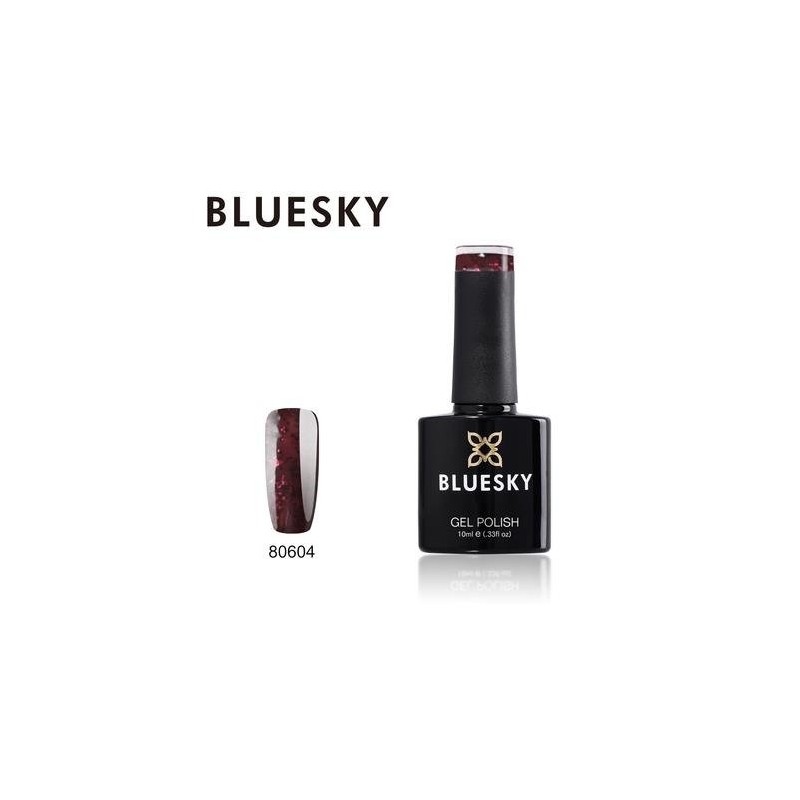 Bluesky gelinis lakas 80604 Poison Plum Glitter 10ml 10ml