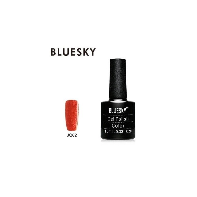 "Bluesky" gelinis lakas 10ml Serija JQ 02 10ml BRILLIANT ORANGE