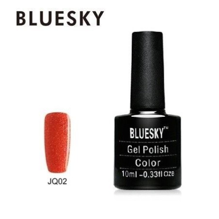 "Bluesky" gelinis lakas 10ml Serija JQ 02 10ml BRILLIANT ORANGE