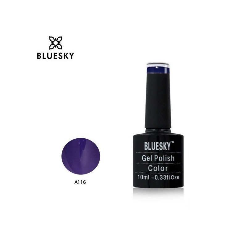 "Bluesky" hibridinis lakas A116 Tamsiai mėlyna violetinė 10ml PURPLE