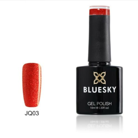 Bluesky Gelinis hibridinis lakas 10ml Nr. JQ 03 10ml RED BROKEN ORANGE