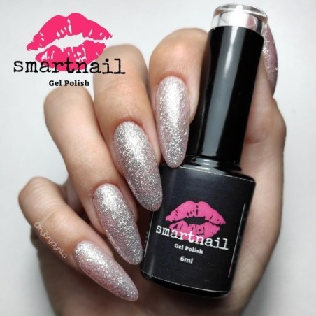 248 "Smartnail Silver" sidabrinis hibridinis lakas 6ml 6g pilkas brokatas sidabro spalvos
